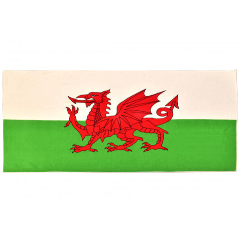 Wales Flag Microfibre Beach Towel|Tywel Baner Cymru