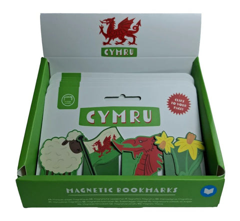 Welsh Dragon Wales Magnetic Bookmark Set|Set Llyfrnod Magnetic