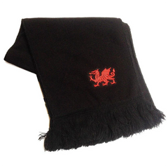 Welsh Fleece Navy Scarf|Sgarff Nefi Draig Goch