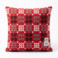 Welsh Red Tapestry Cushion Cover|Gorchudd Clustog Patrwm Carthen Coch