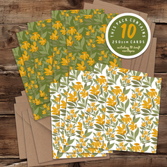 Daffodil Bloom Mini Card (Pack)|Pecyn o gardiau Cennin Pedr (pecyn)