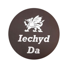 Iechyd Da Slate Coaster|Mat Diod Llechan Iechyd Da