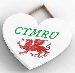Cymru Red Dragon Hanging Plaque|Addurn Calon Cymru Draig Goch