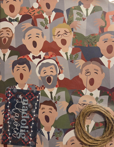 Cor Meibion Christmas Wrapping Paper | Papur Lapio Nadolig Cor Meibion