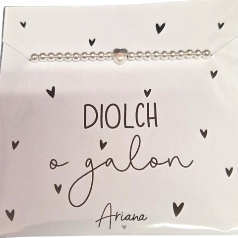 Diolch o Galon Bracelet|Breichled Diolch o Galon