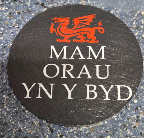 Mam Orau yn y Byd Slate Coaster|Mat Diod Mam Orau yn y Byd