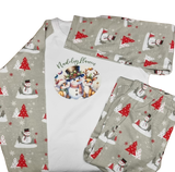 Welsh Snowman Pyjamas|Pyjamas Nadolig Llawen (Dyn Eira)