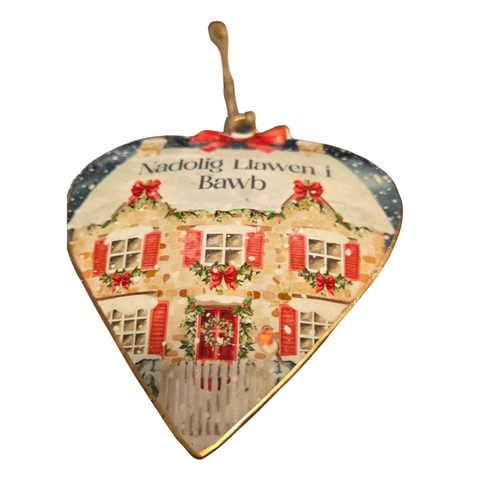 Nadolig Llawen i Bawb Metal Hanger|Addurn Nadolig Llawen Bawb