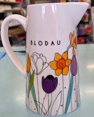 Blodau Large Jug (Tulips and Daffodils)|Jwg Blodau
