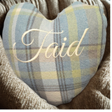 Taid Heart Shaped Wool Touch Embroidered Cushion|Clustog Siap Calon Taid