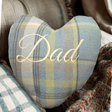 Dad Heart Shaped Wool Touch Embroidered Cushion|Clustog Siap Calon Dad