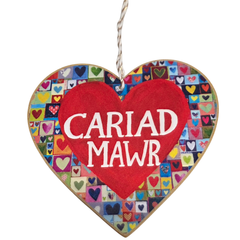 Cariad Mawr Heart Hanging Decoration|Addurn Calon Cariad Mawr