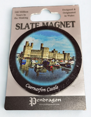 Slate Caernarfon Castle Magnet|Magned Llechan Castell Caernarfon