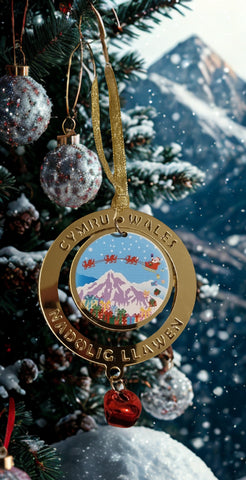 Nadolig Llawen (Sleigh & Dragon)|Addurn Nadolig Llawen (Sled Dreigiau)