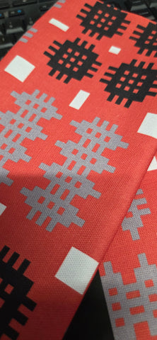 Red Welsh Tapestry Design Cotton Tea Towel|Llian Sychu Llestri Carthen Coch