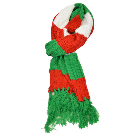Welsh Knitted Scarf|Sgarff Lliwiau Baner Cymru