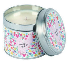 Werth y Byd Tin Candle |Cannwyll Werth y Byd