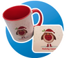 Nadolig Llawen Mug & Coaster|Mwg a Mat Diod Nadolig Llawen