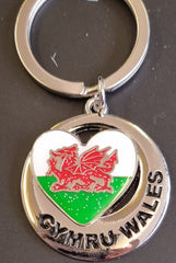 Cymru/Wales Round Keyring|Cylch Allwedd Cymru/Wales