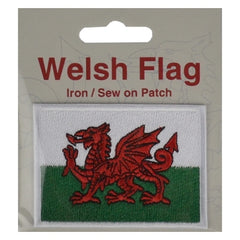 Embroidered Welsh Flag Patch|Bathodyn Baner Cymru