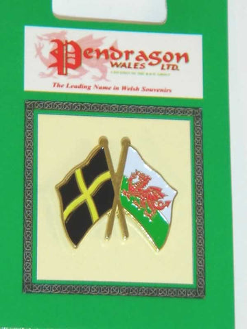 Wales St Davids Flag Pin Badge|Bathodyn Pin Dewi Sant