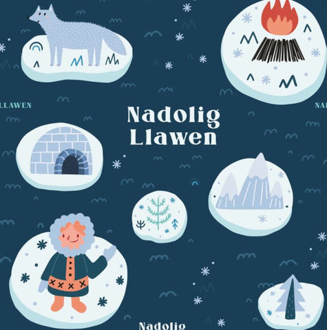 Nadolig Llawen Wrapping Paper | Papur Lapio Nadolig Llawen