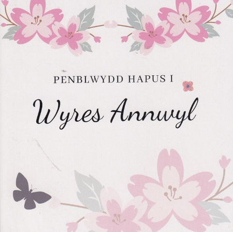 Penblwydd Hapus i Wyres Annwyl