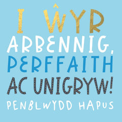 I Ŵyr Arbennig, Penblwydd Hapus