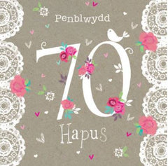 Penblwydd Hapus - 70 oed