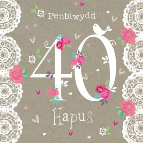 Penblwydd Hapus - 40 oed