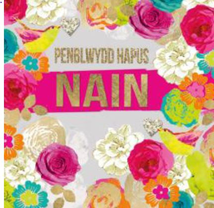 Penblwydd Hapus Nain