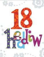 Penblwydd Hapus - 18 oed