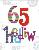 Penblwydd Hapus - 65 oed