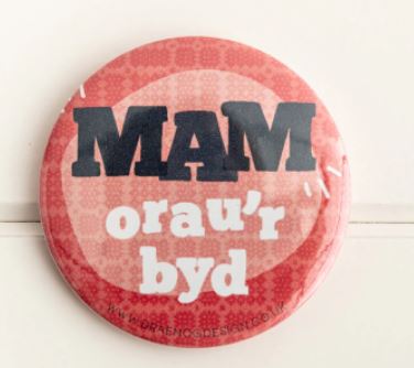 Mam Orau'r Byd Badge|Bathodyn Mam Orau'r Byd