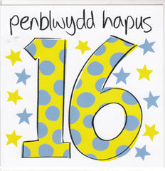 Penblwydd Hapus - 16 oed