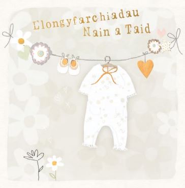 Llongyfarchiadau Nain a Taid