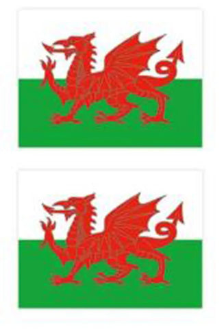Wales Twin Dragon Mini Sticker|Sticeri Baner Cymru