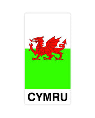 Cymru Dragon Bumper Sticker|Sticr Draig Goch