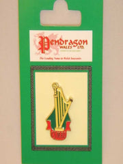 Harp Pin Badge|Bathodyn Pin Telyn