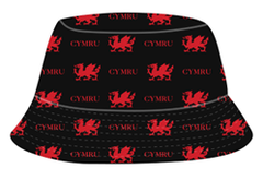 Welsh Black Bucket Hat|Het Bwced Cymru