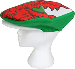 Welsh Flag Flat Cap|Cap Fflat Baner Cymru