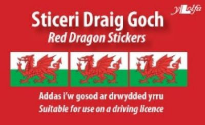 Red Dragon Stickers|Sticeri Ddraig Goch