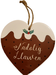 Welsh Christmas Pudding Hanger|Calon Pwdin Nadolig