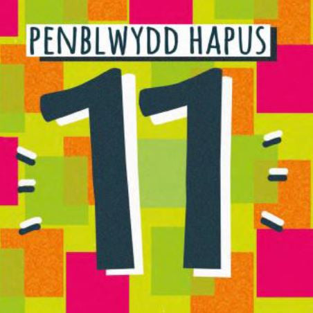 Penblwydd Hapus - 11 oed