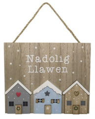 Nadolig Llawen House Sign|Addurn Nadolig Llawen