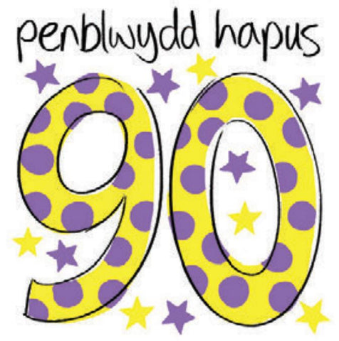 Penblwydd Hapus - 90 oed