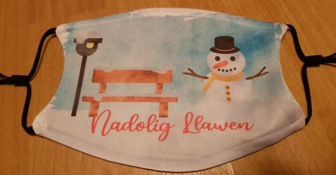 Nadolig Llawen Face Mask|Mwgwd Nadolig Llawen